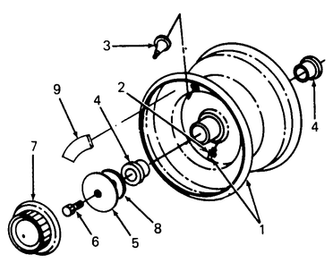 Front Wheel Diagram and Parts List for 1105 0350039U-135292100-135292399-136292100 Cub Cadet Lawn Tractor